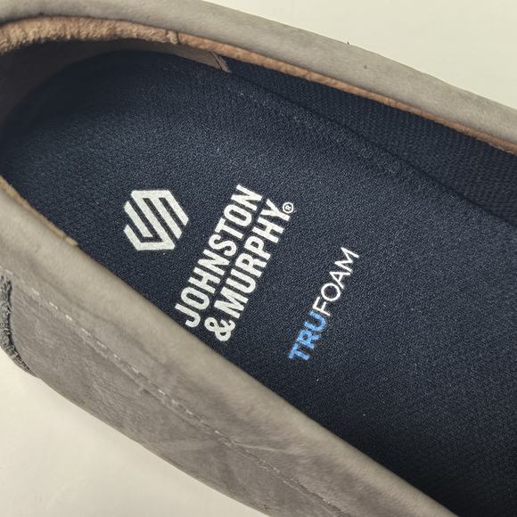 Johnston & Murphy Hodges Perforated Men's Gray Nubuck Leather Loafers Size 13 - Picture 9 of 15